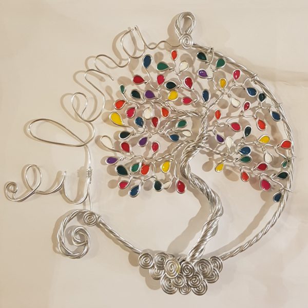 Arbre de Vie "Elena" - Argenté et multicolore