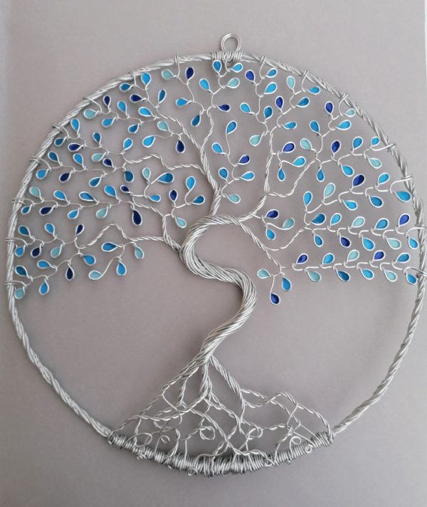 Alizephyr Feuilles camaïeu de bleu arbre de vie