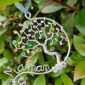 Suspension Arbre de Vie avec écriture