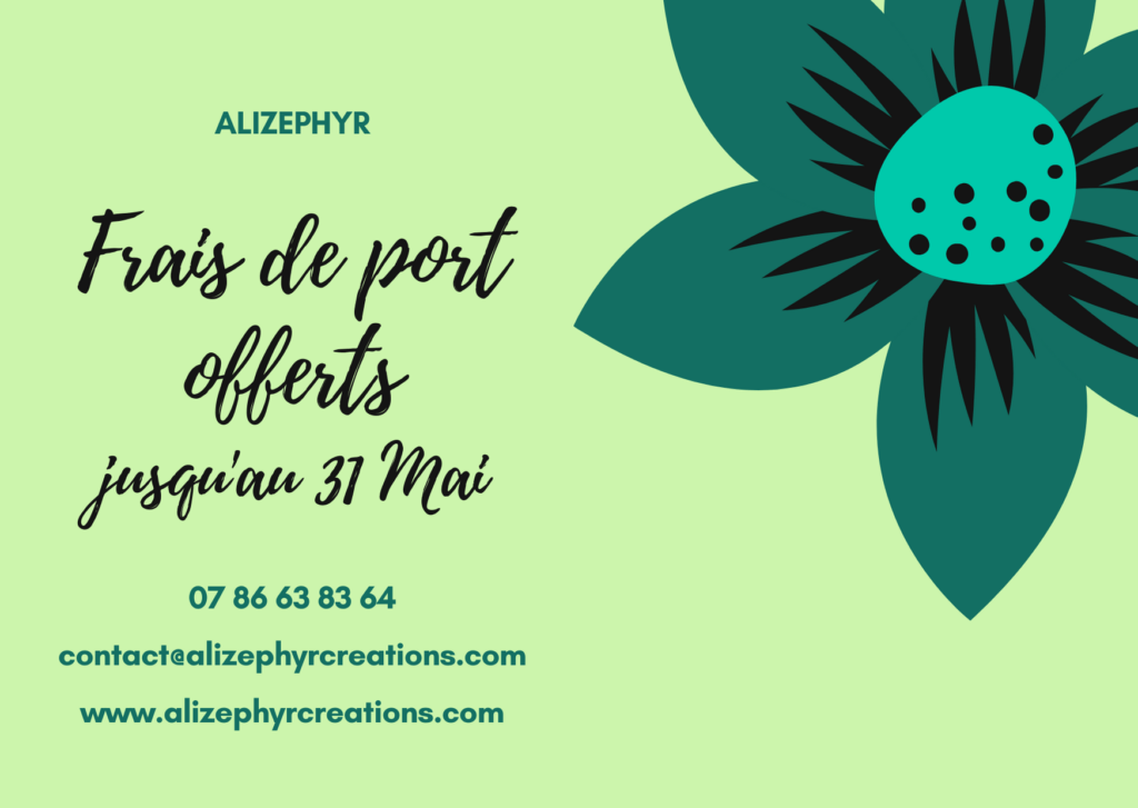 Frais de port offerts ! (jusqu’au 31 Mai 2020)