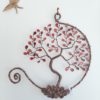 Arbre de Vie mural Ø 20cm - Camaïeu de rouge - Marron clair - Ouvert