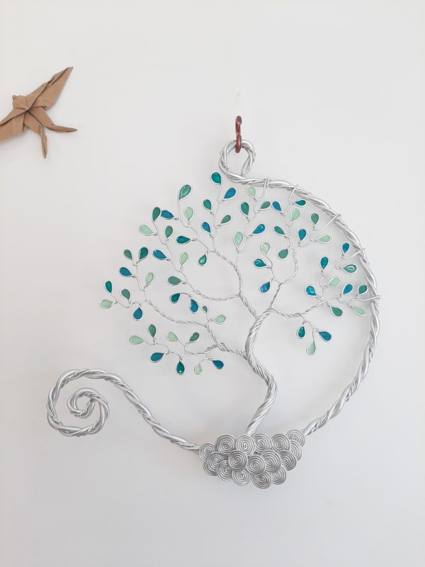 Arbre de vie mural tuquoise