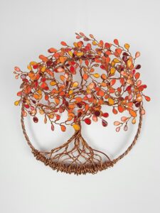 Arbre de vie en relief 20cm Cuivré - Automne