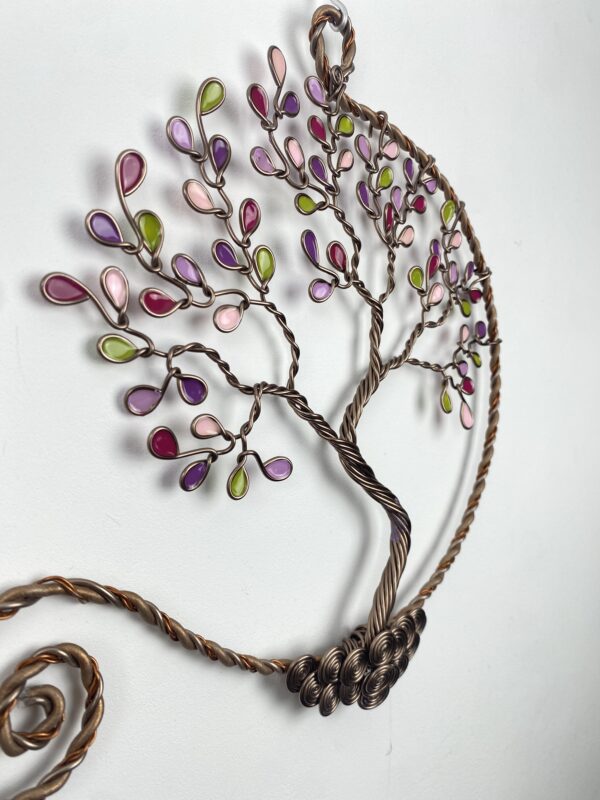 Arbre de vie rose violet et vert